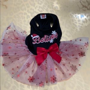 Believe Puppy Christmas Dress